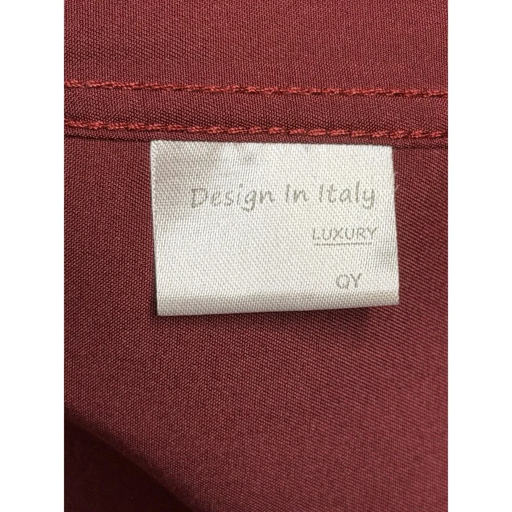 Flex Men's Luxury Collection Designed‎ in Italy Long Sleeve Red Shirt 3XL